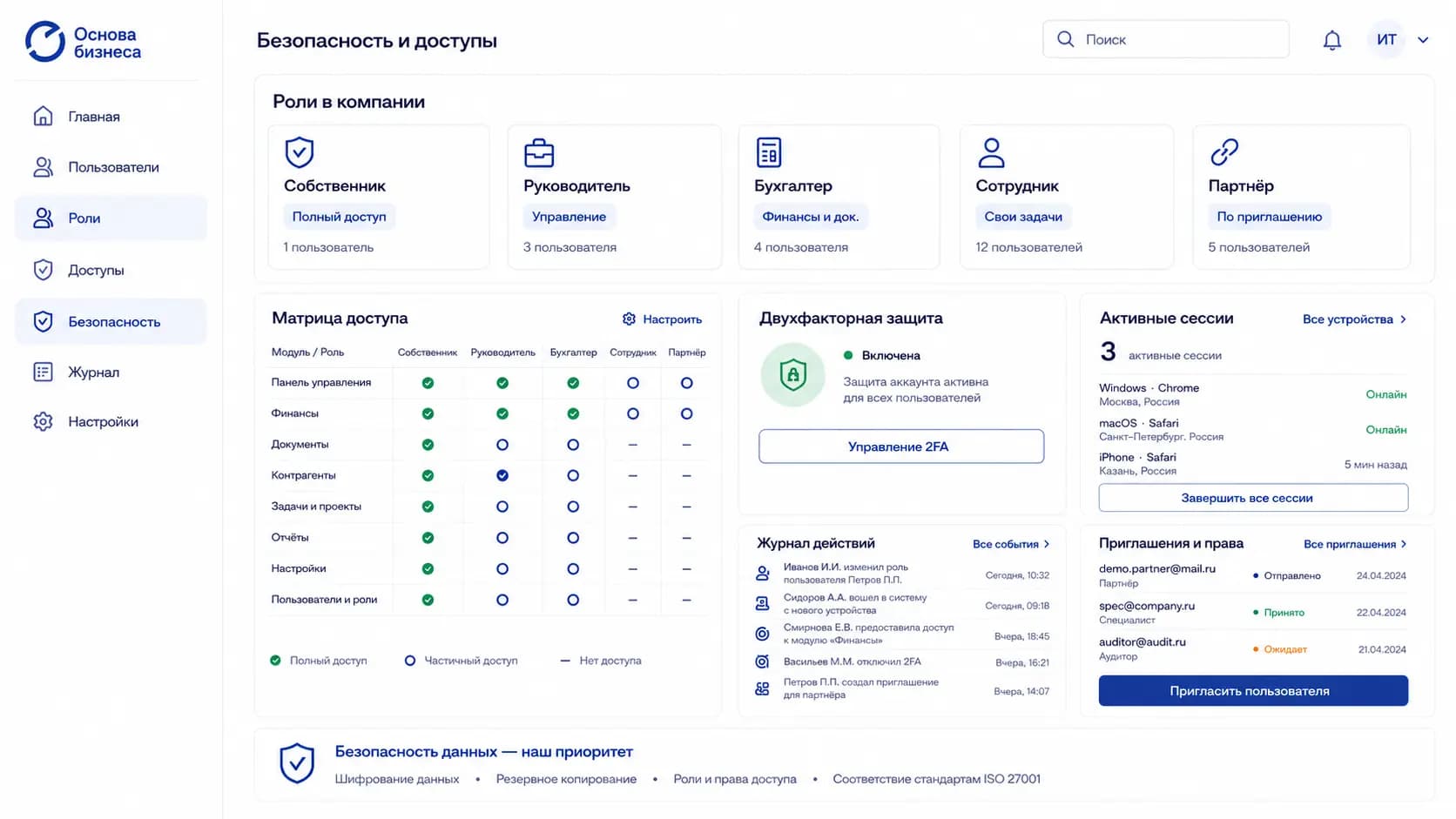 Сценарий работы платформы «Основа Бизнеса» — экран 5